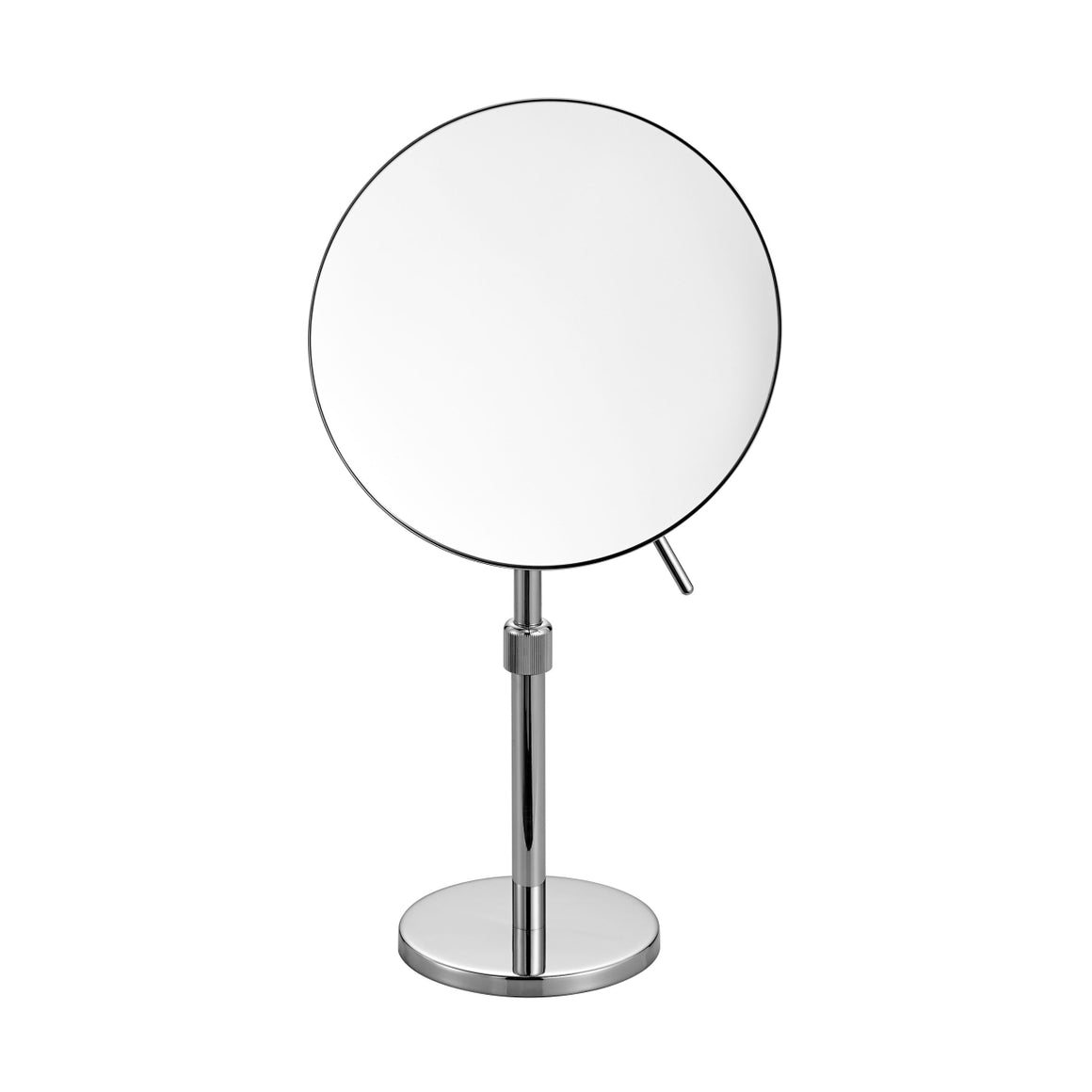 Aqua Rondo by KubeBath Magnifying Mirror With Adjustable Height
