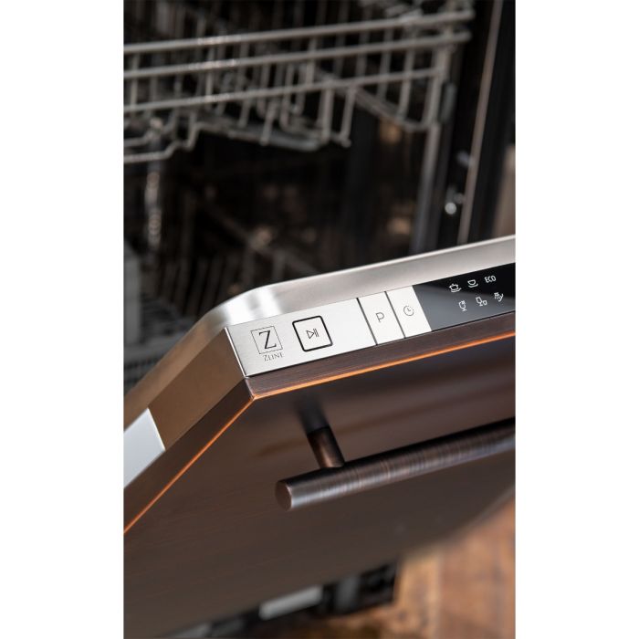 18 in. Top Control Dishwasher in Oil-Rubbed Bronze with Stainless Steel Tub and Modern Style Handle