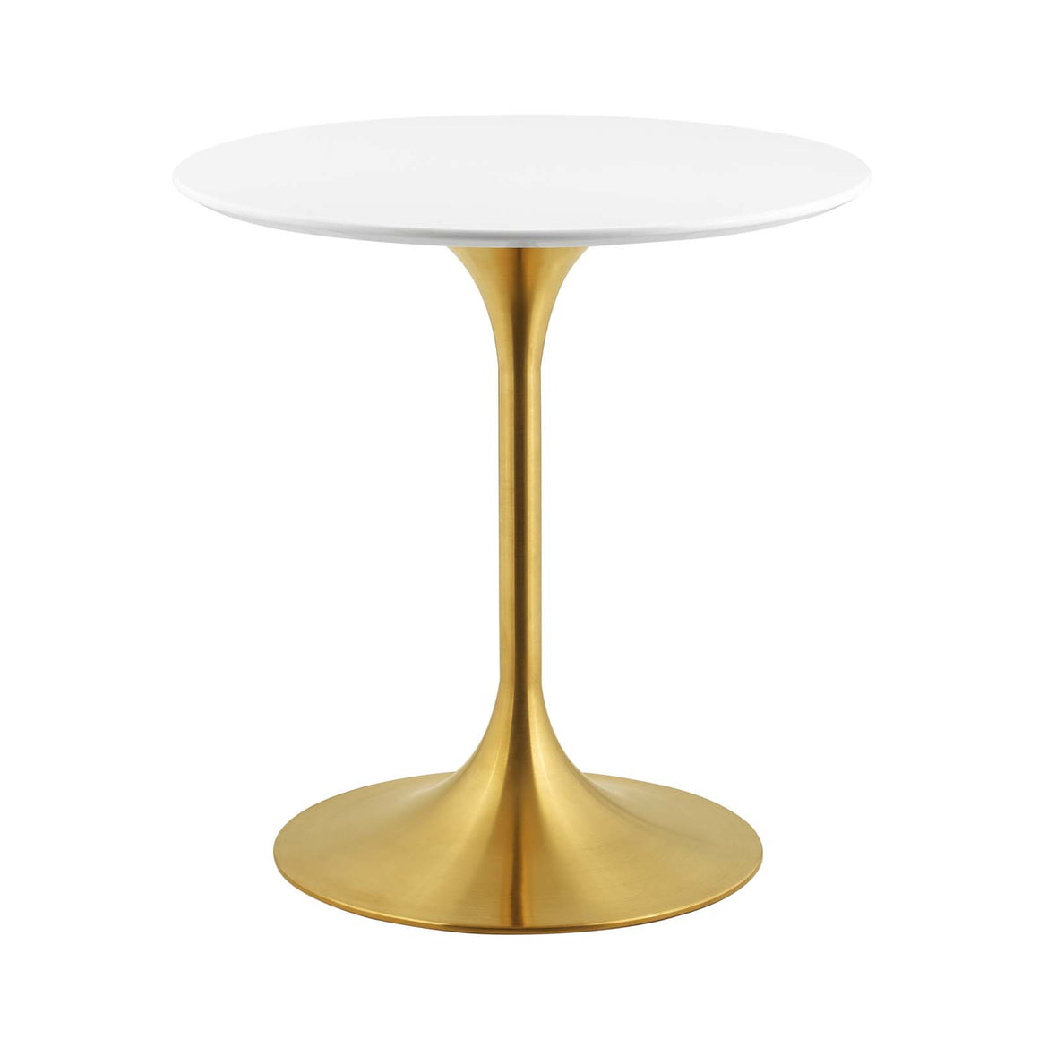 Lippa 28"  Round Dining Table in Gold White