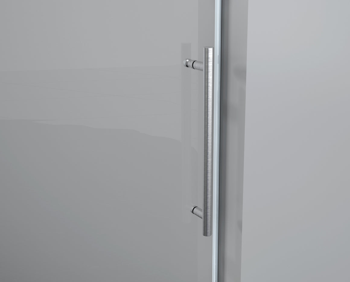 Legion 48 x 75 in. Frameless Sliding Shower Door with Brushed Nickel Hardware