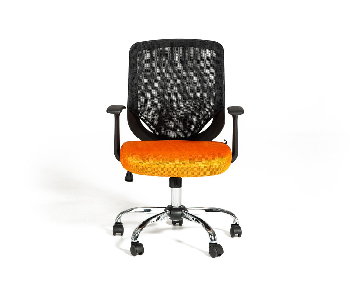 Modrest Bold Modern Black and Orange Mesh Office Chair