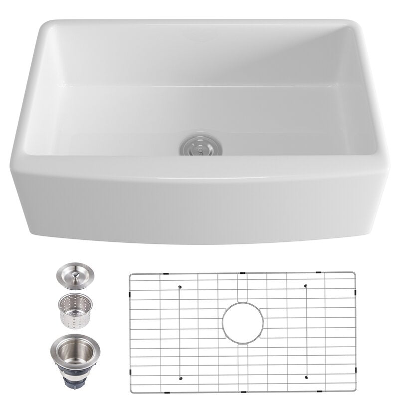 32.5" x 20.5" Fablise Single Basin Farmhouse Kitchen Sink