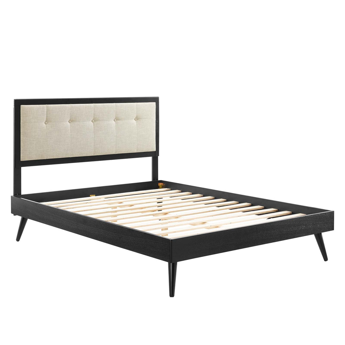 Willow Wood Platform Bed With Splayed Legs