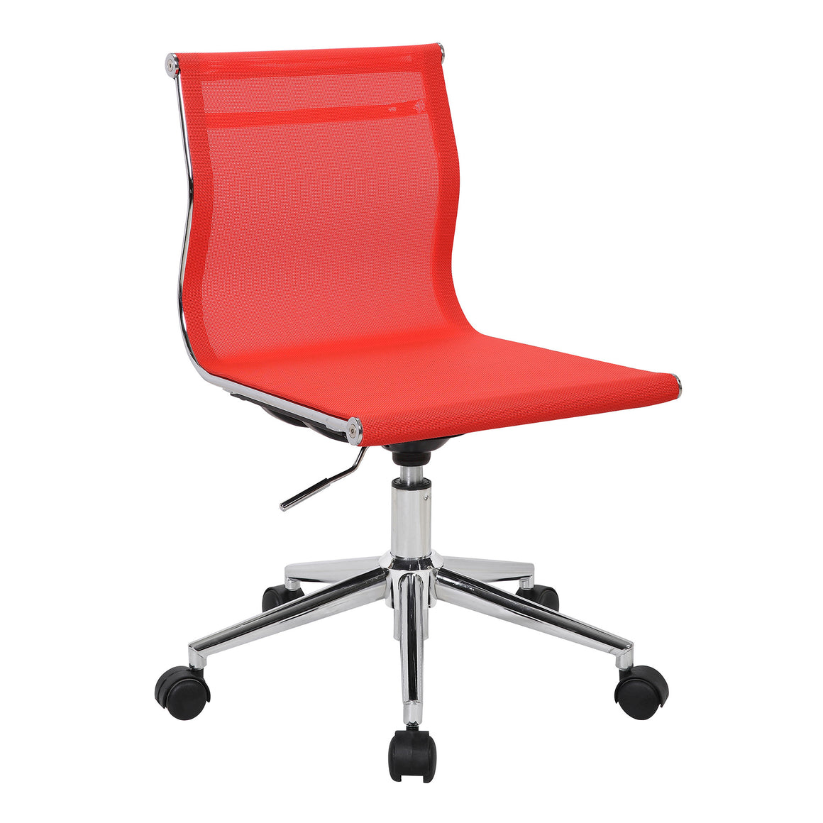 Mirage Contemporary Task Chair in Chrome and Red by LumiSource