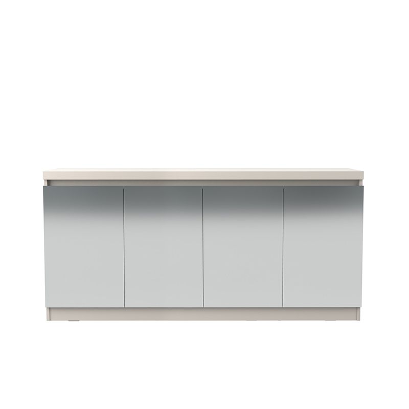 Viennese 62.99 in. 6- Shelf Buffet Cabinet with Mirrors in Off White