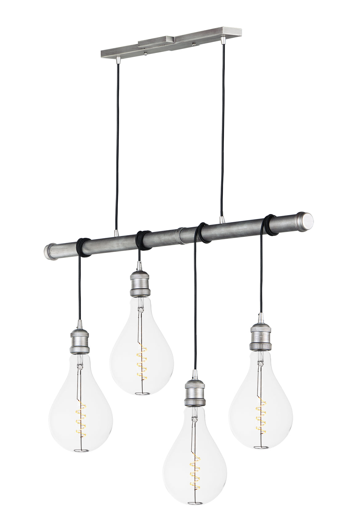 Early Electric 4-Light Pendant with A50 LED Bulbs