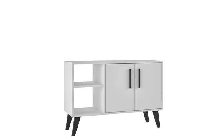 Ping White M Moderner Dielenschrank 3-türig Design Sideboard 121 cm