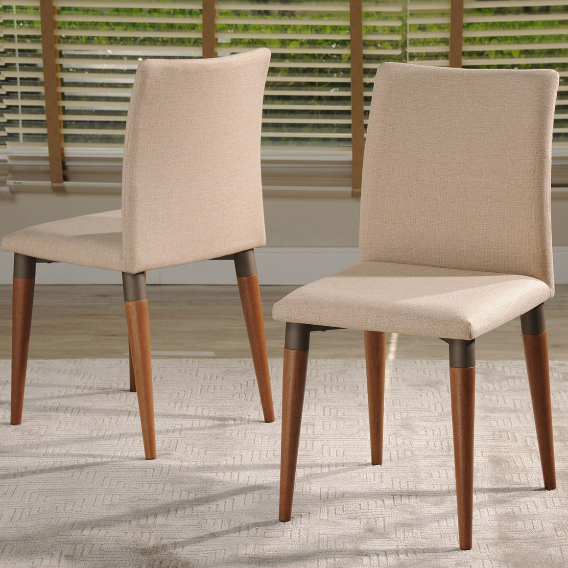 Charles 2-Piece Dining Chair in Dark Beige