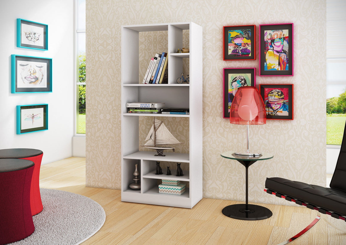 Valenca Bookcase 3.0 with 8 shelves in White