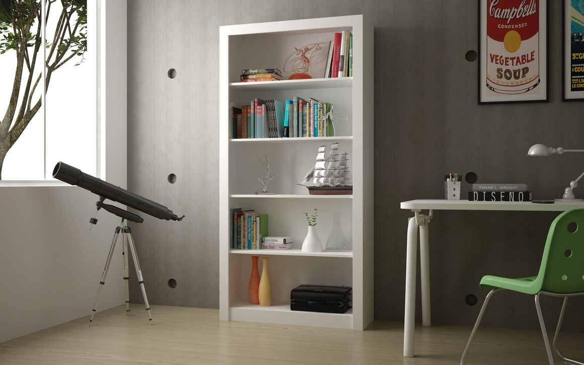 Olinda Bookcase 1.0 with 5 shelves in White