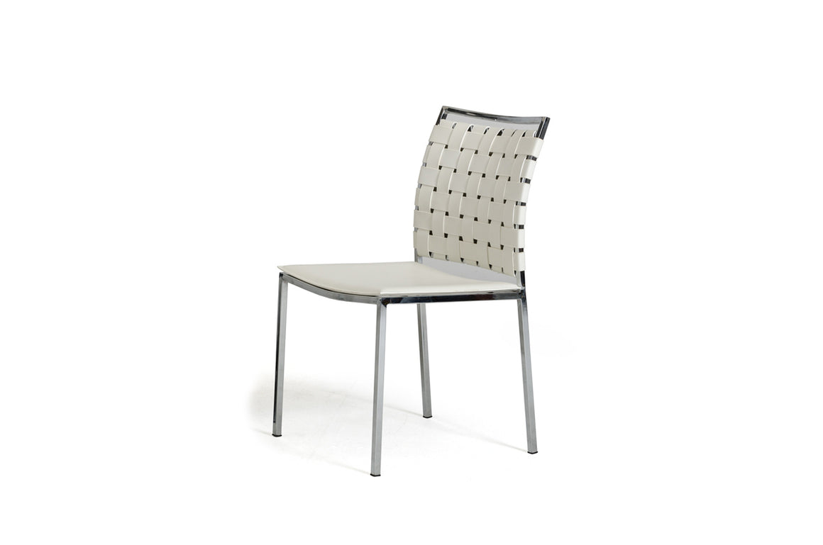 Shasta - Modern White Eco-Leather Dining Chair (Set of 2)