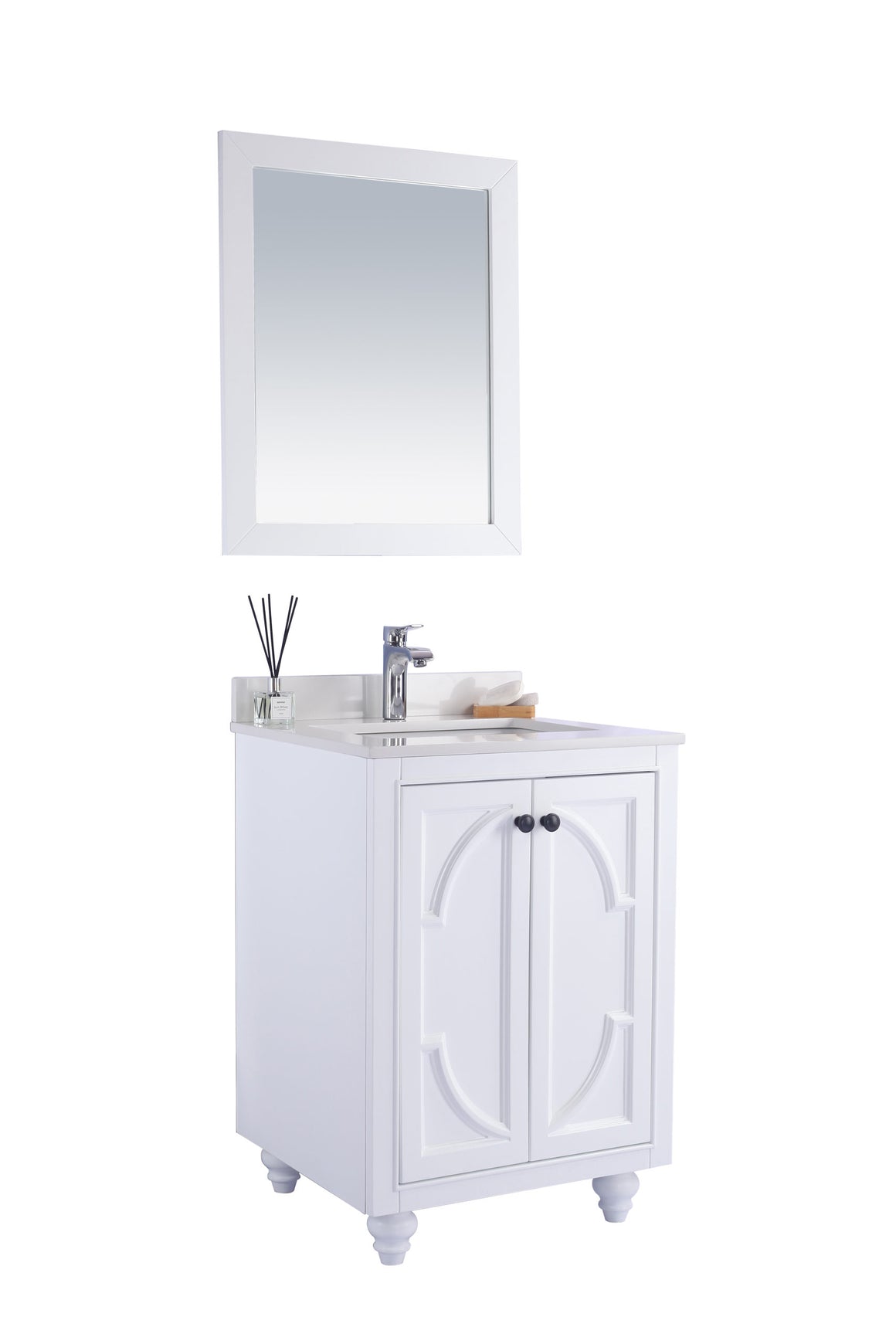 Odyssey - 24 - White Cabinet + White Quartz Countertop