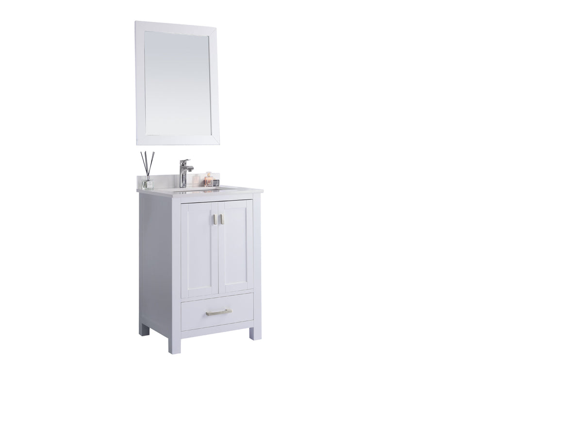 Wilson 24 - White Cabinet + White Quartz Countertop