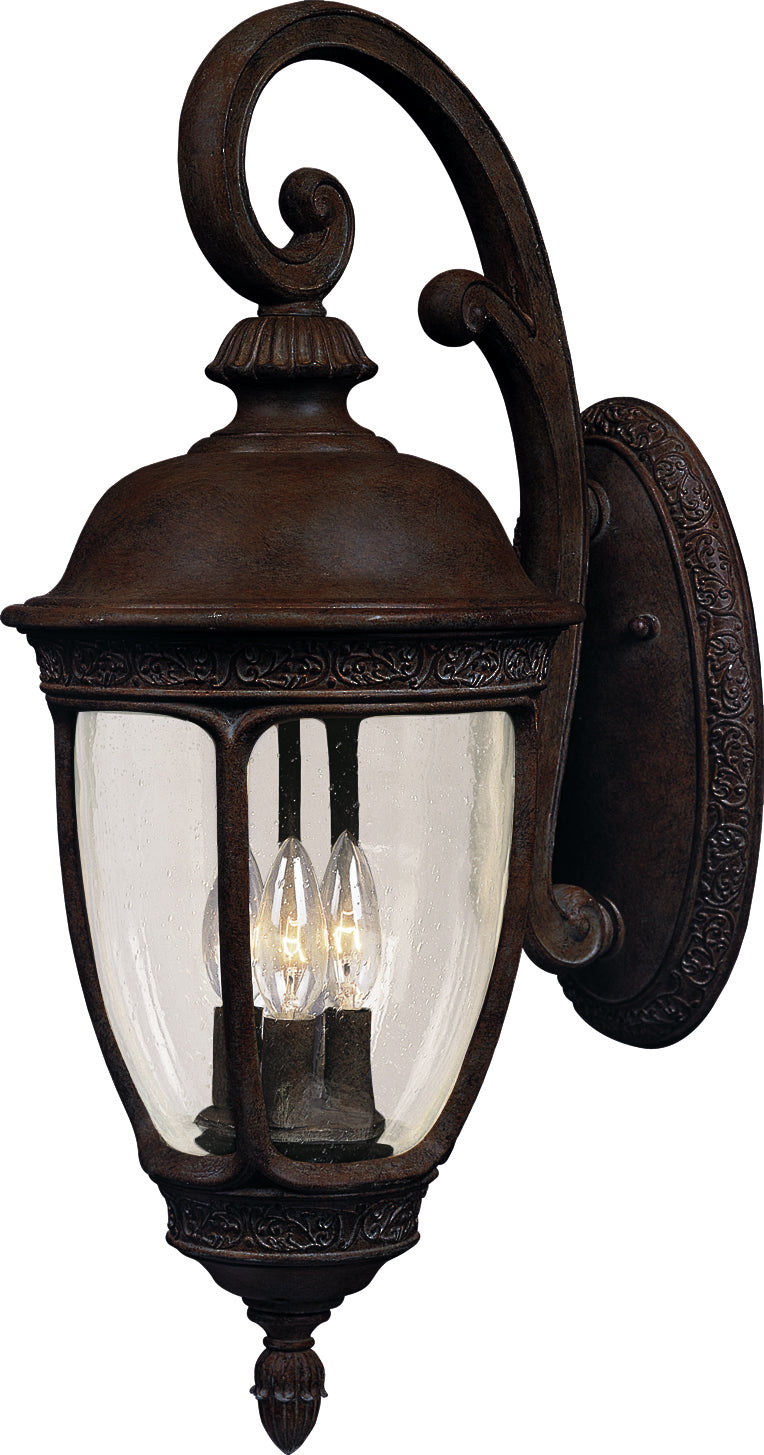 Knob Hill Cast 3-Light Outdoor Wall Lantern