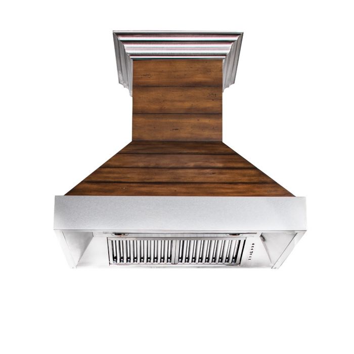 ZLINE 30 in. Wooden Wall Range Hood with Stainless Steel Accent (365BB-30)
