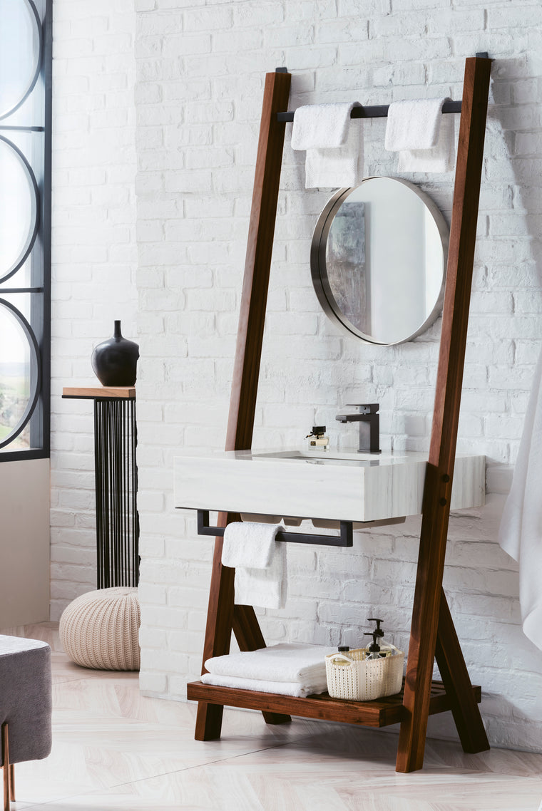 48 Bozeman Rustic Bathroom Vanity in Natural with Calacatta Quartz To -  HouseTie