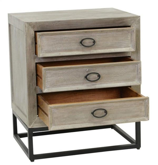 Artemis 3 Drawer Nightstand - HouseTie