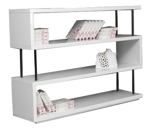 Stage 3 Modern White Lacquer Shelving Wall Unit