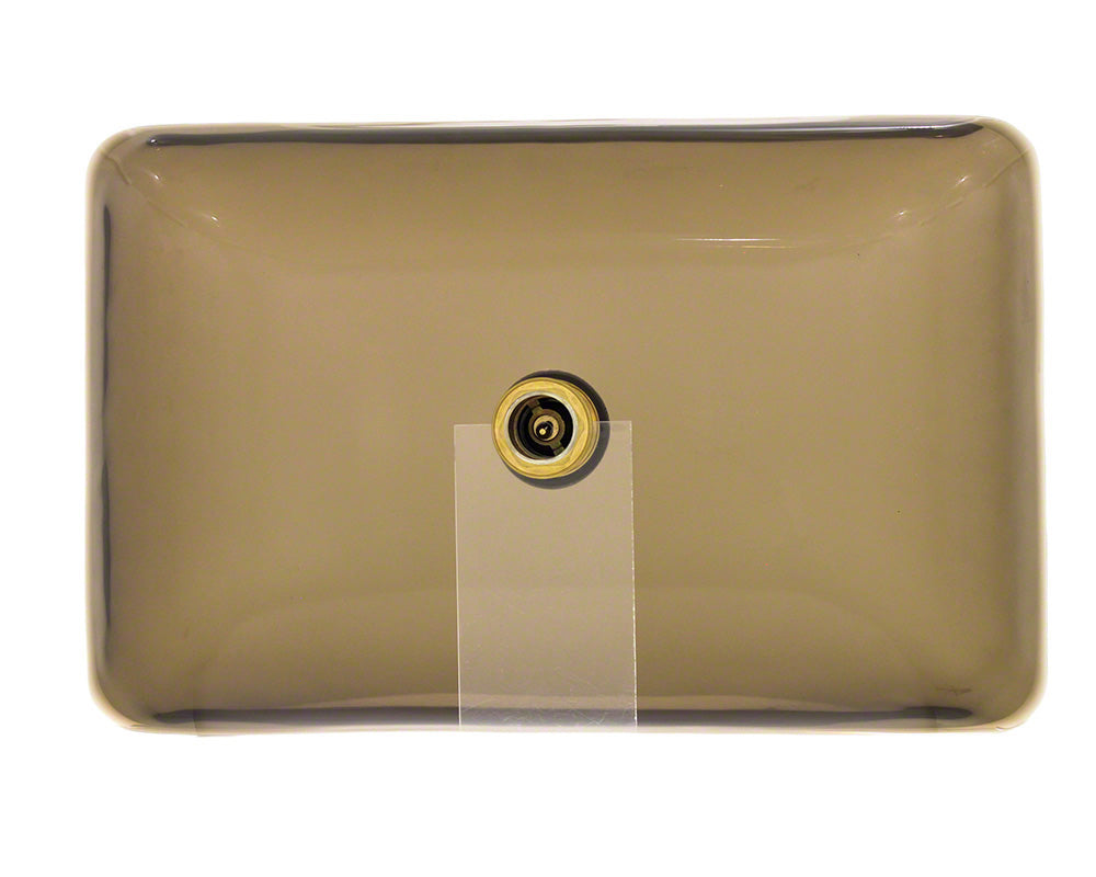P046T Colored Glass Vessel Bathroom Sink