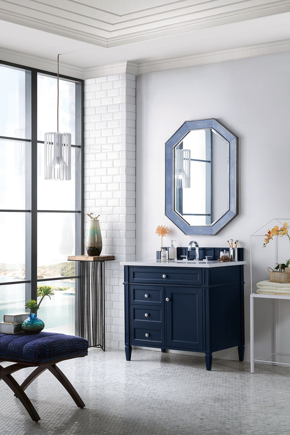 Brittany 36" Single Vanity in Victory Blue