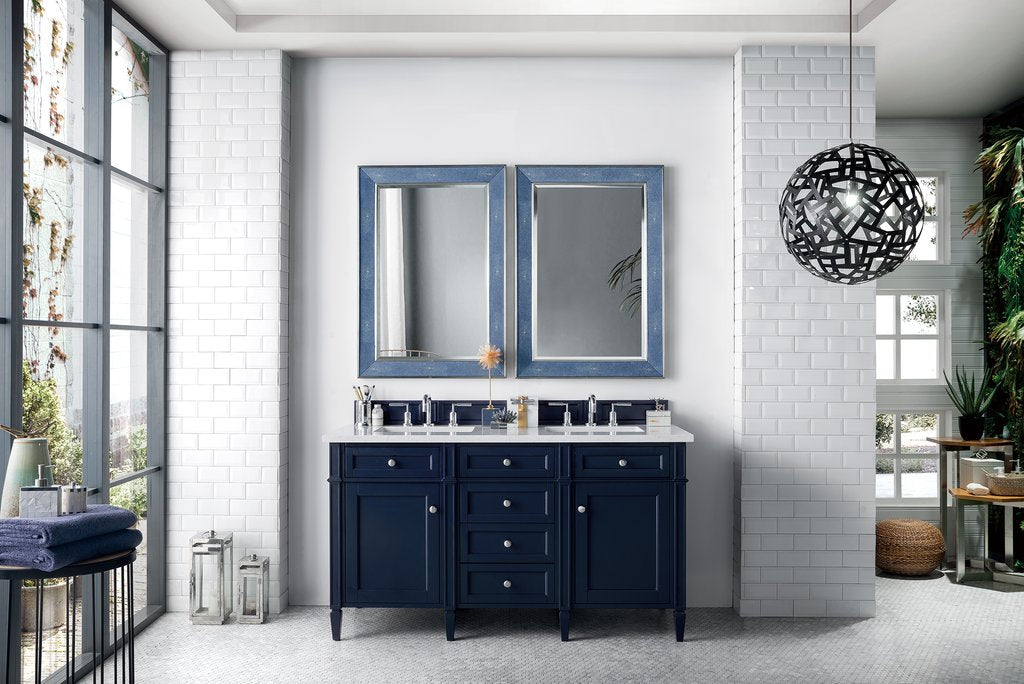 Brittany 60" Double Vanity in Victory Blue