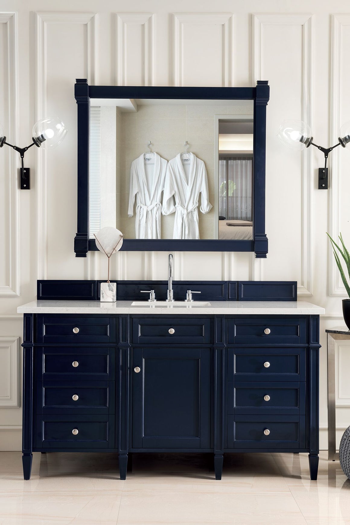 Brittany 60" Single Vanity in Victory Blue