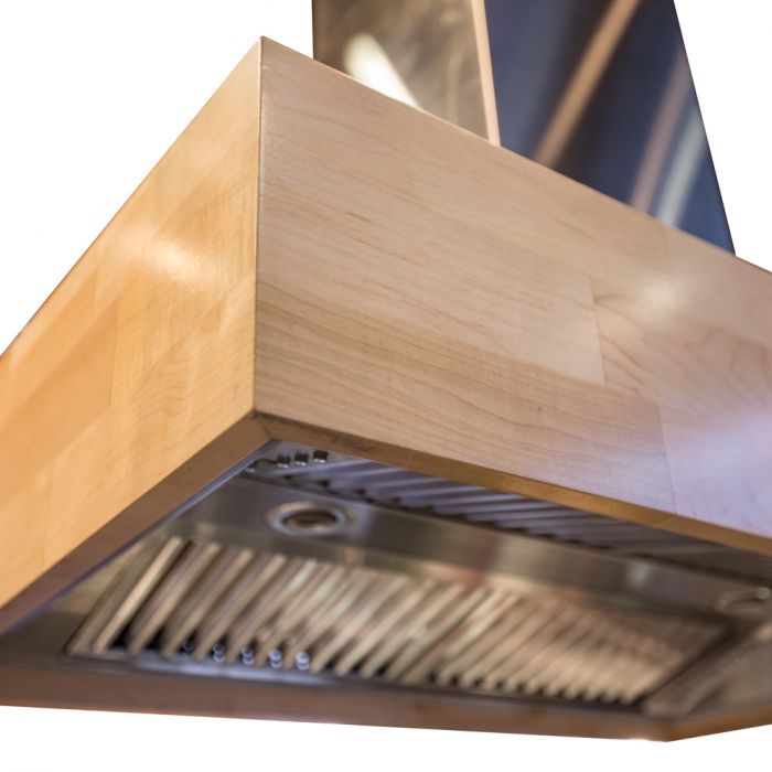 ZLINE 36 in. Designer Series Wooden Wall Mount Range Hood in Butcher Block (681M-36)