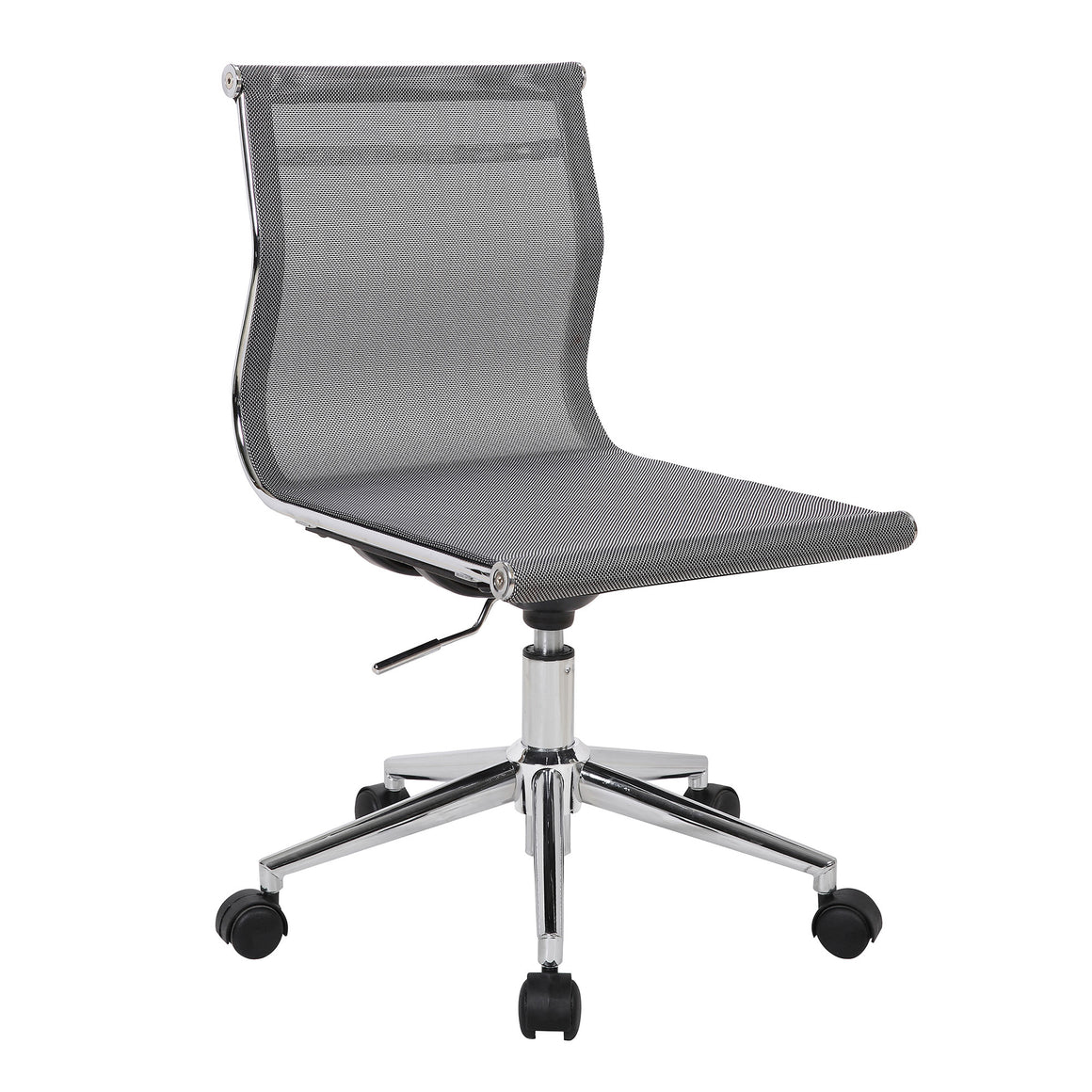 Mirage Contemporary Task Chair in Chrome and Silver by LumiSource