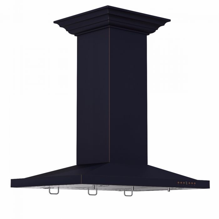 ZLINE 36 in. Designer Series Oil-Rubbed Bronze Island Mount Range Hood (8NL2Bi-36)