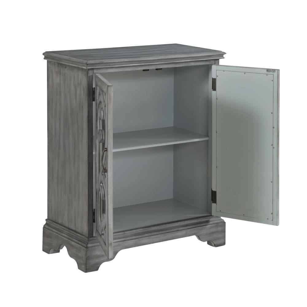 32" Grey Rustic Style Accent Cabinet