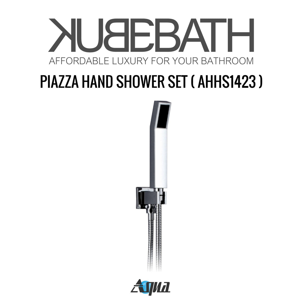 Aqua Piazza by KubeBath Handheld Kit With Handheld, 5' Long Hose and Wall Adapter