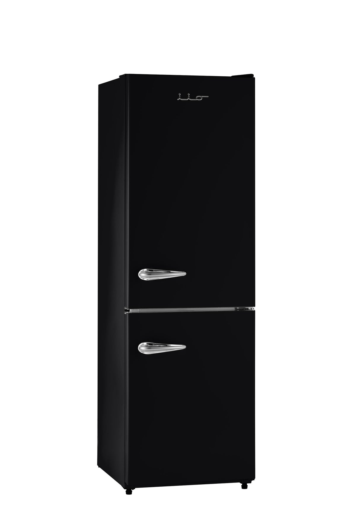 iio 11 Cu. Ft. Retro Refrigerator with Bottom Freezer in Black (Right Hinge)