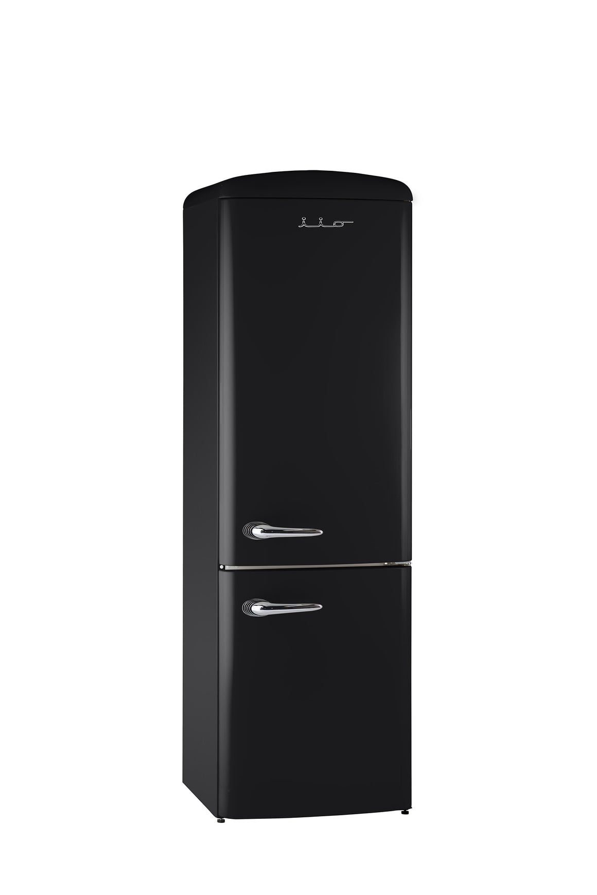 iio 12 Cu. Ft. Retro Refrigerator with Bottom Freezer in Black (Right Hinge)
