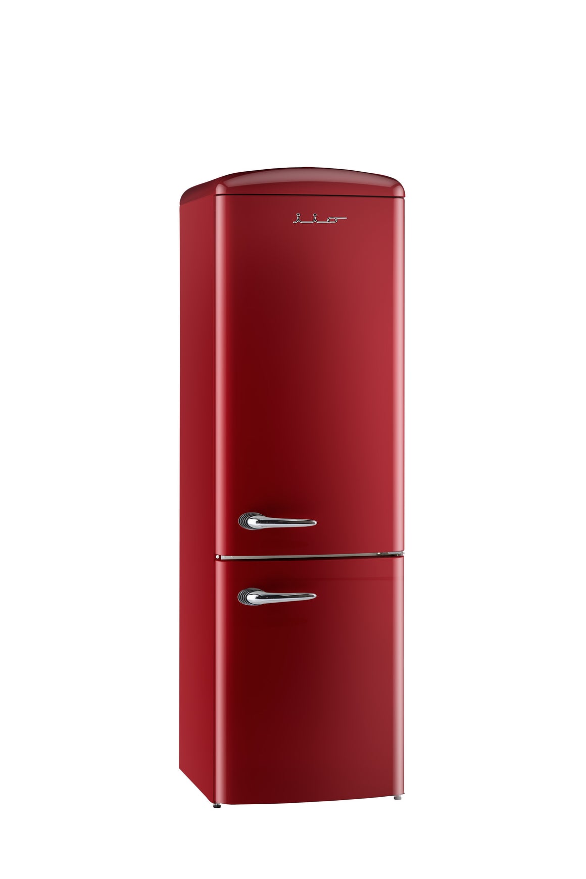 iio 12 Cu. Ft. Retro Refrigerator with Bottom Freezer in Bordeaux (Right Hinge)