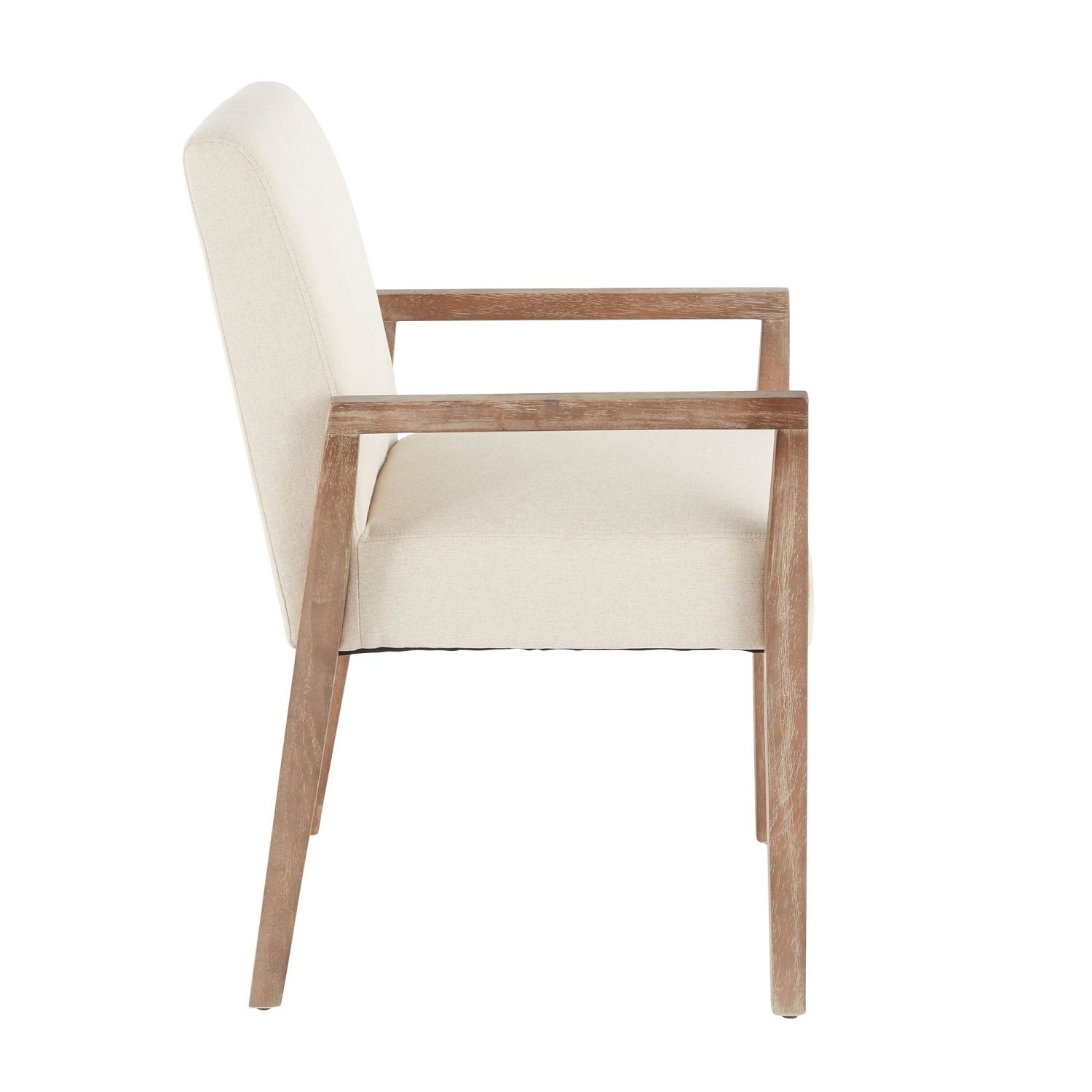 White Washed Arm Chair