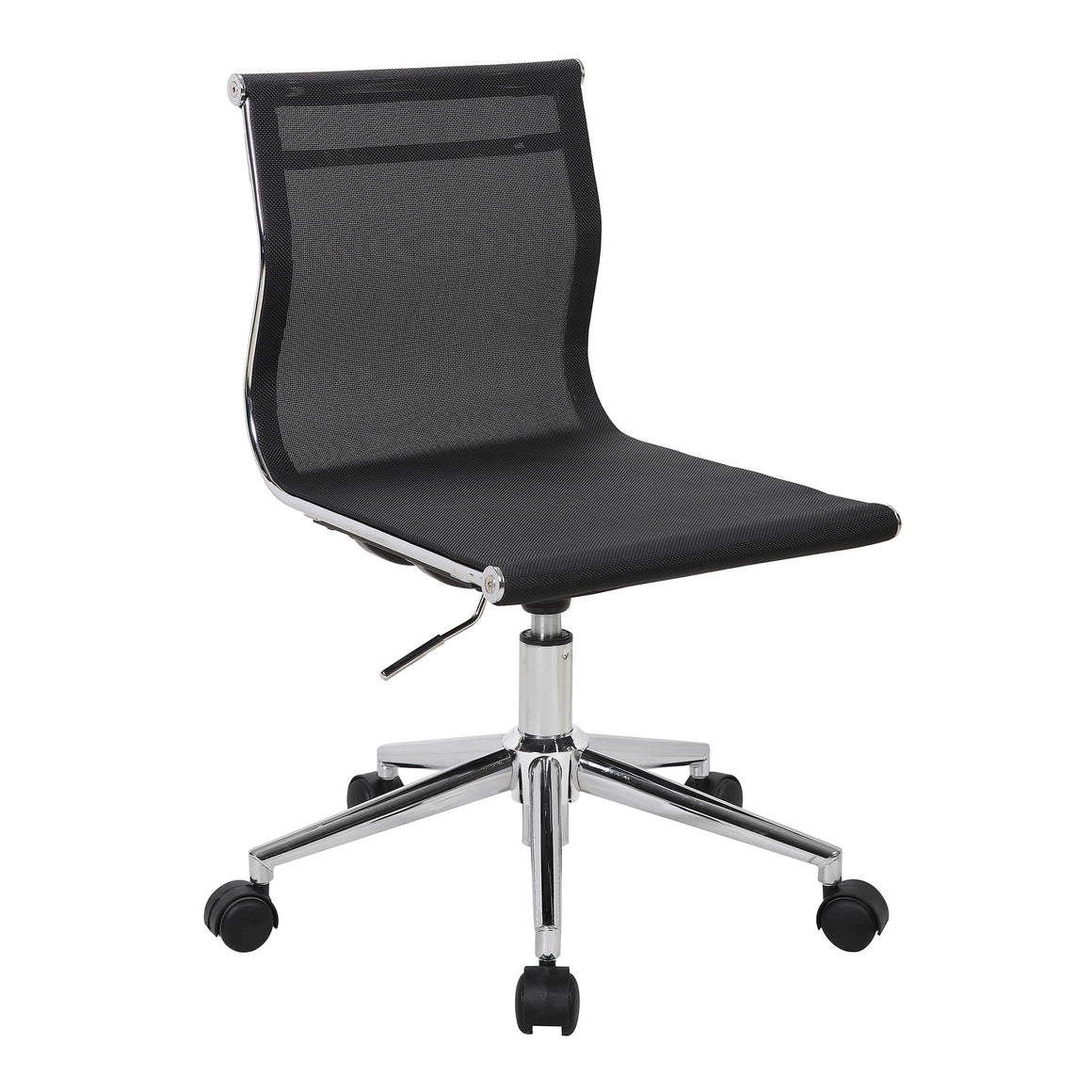Mirage Contemporary Task Chair in Chrome and Black by LumiSource