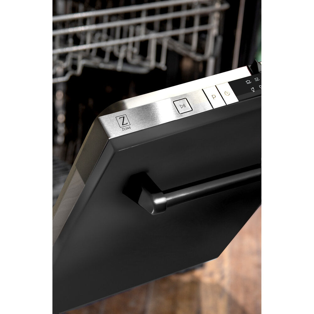 24 IN. Top Control Dishwasher in Black Stainless with Stainless Steel Tub and Traditional Style Handle