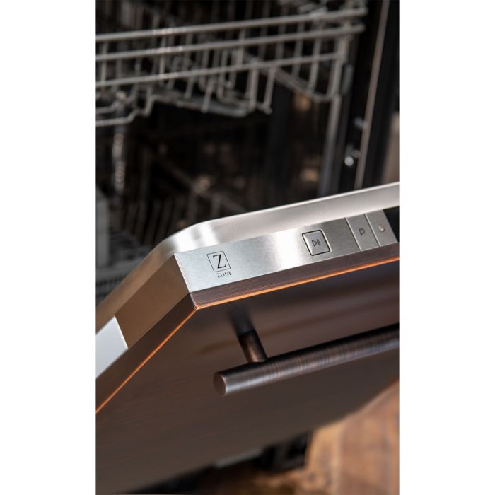 24 in. Top Control Dishwasher in Oil-Rubbed Bronze with Stainless Steel Tub and Modern Style Handle