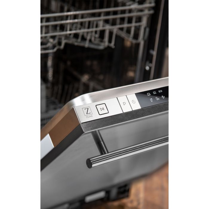 18 in. Top Control Dishwasher in Snow Finished Stainless Steel with Stainless Steel Tub and Modern Style Handle