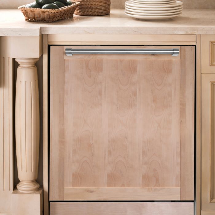 24 IN. Top Control Dishwasher in Unfinished Wood with Stainless Steel Tub and Traditional Style Handle