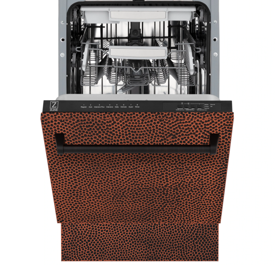 18" Top Control Tall Tub Dishwasher in Hammered Copper with Stainless Steel Tub and 3rd Rack (DWV-HH-18)