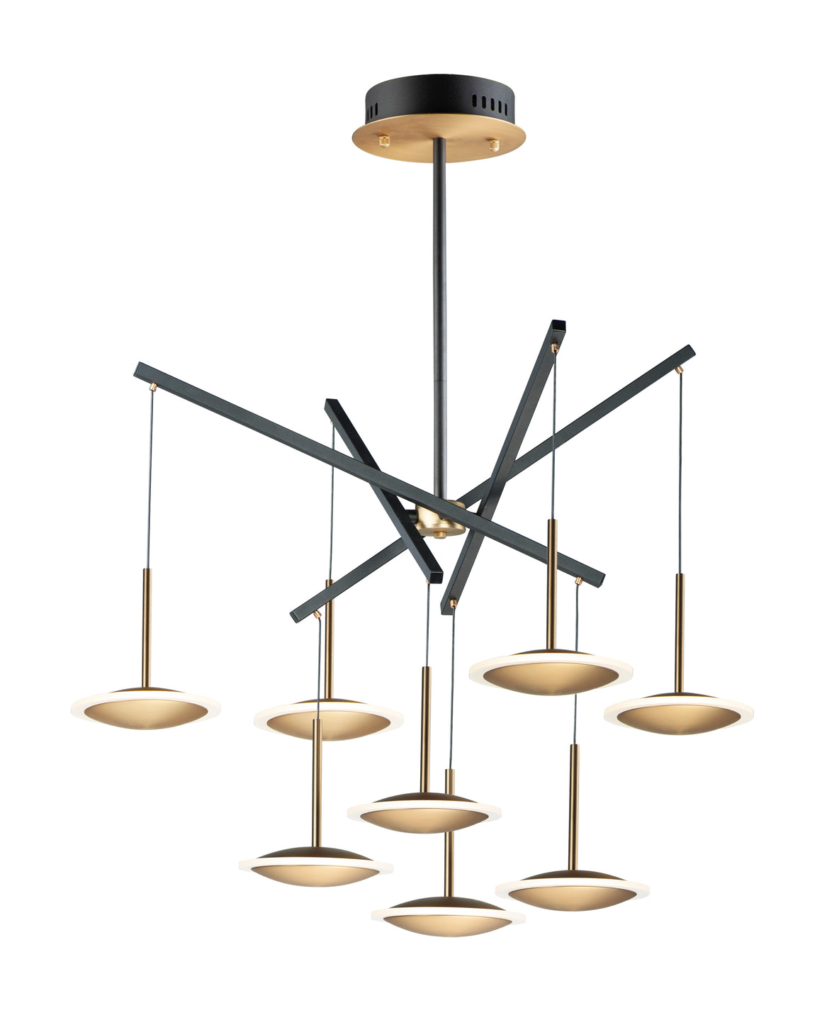 Saucer LED 8-Light Pendant