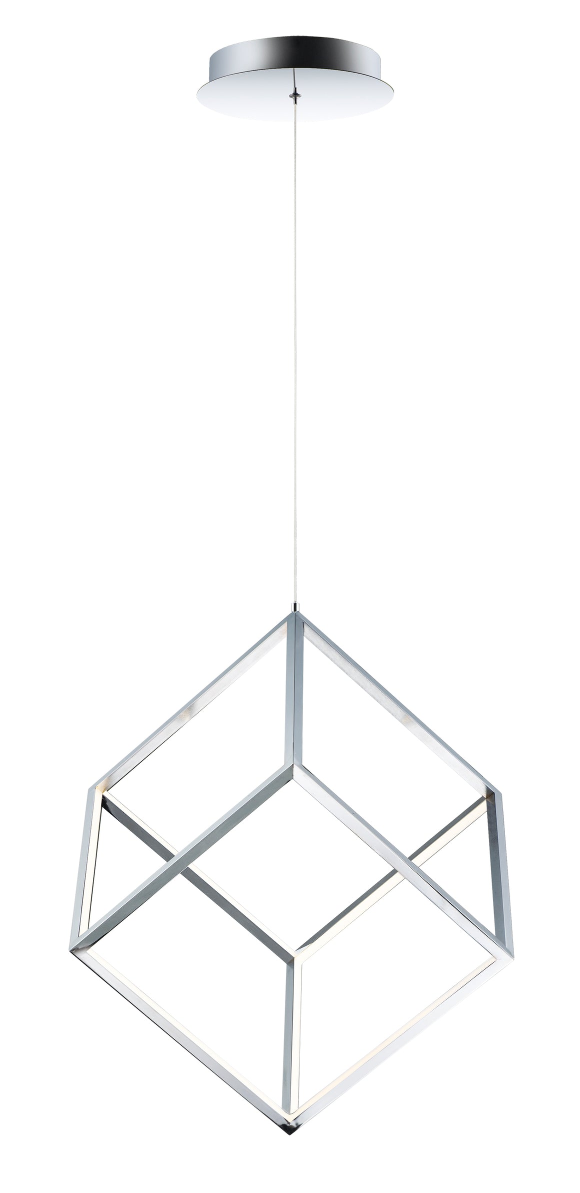 4 Square 1-Light LED Pendant