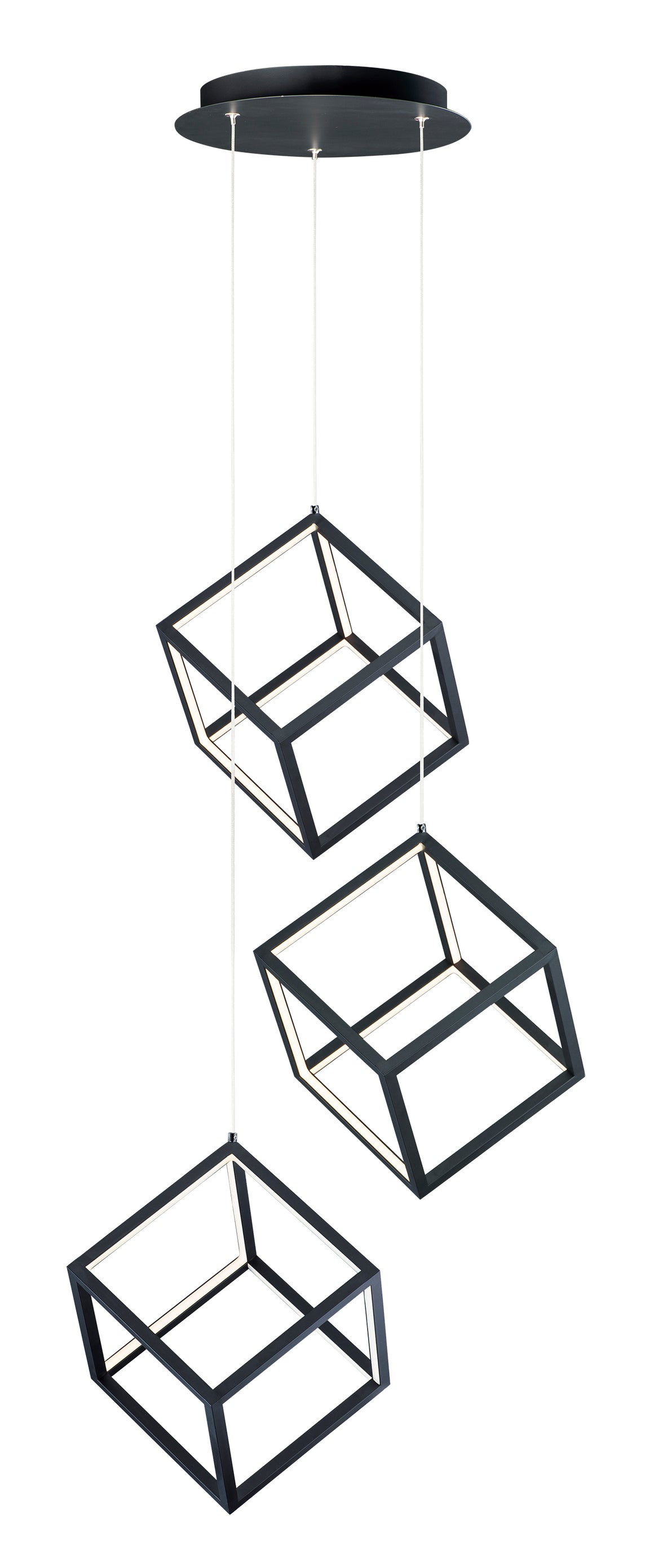 4 Square 3-Light LED Pendant