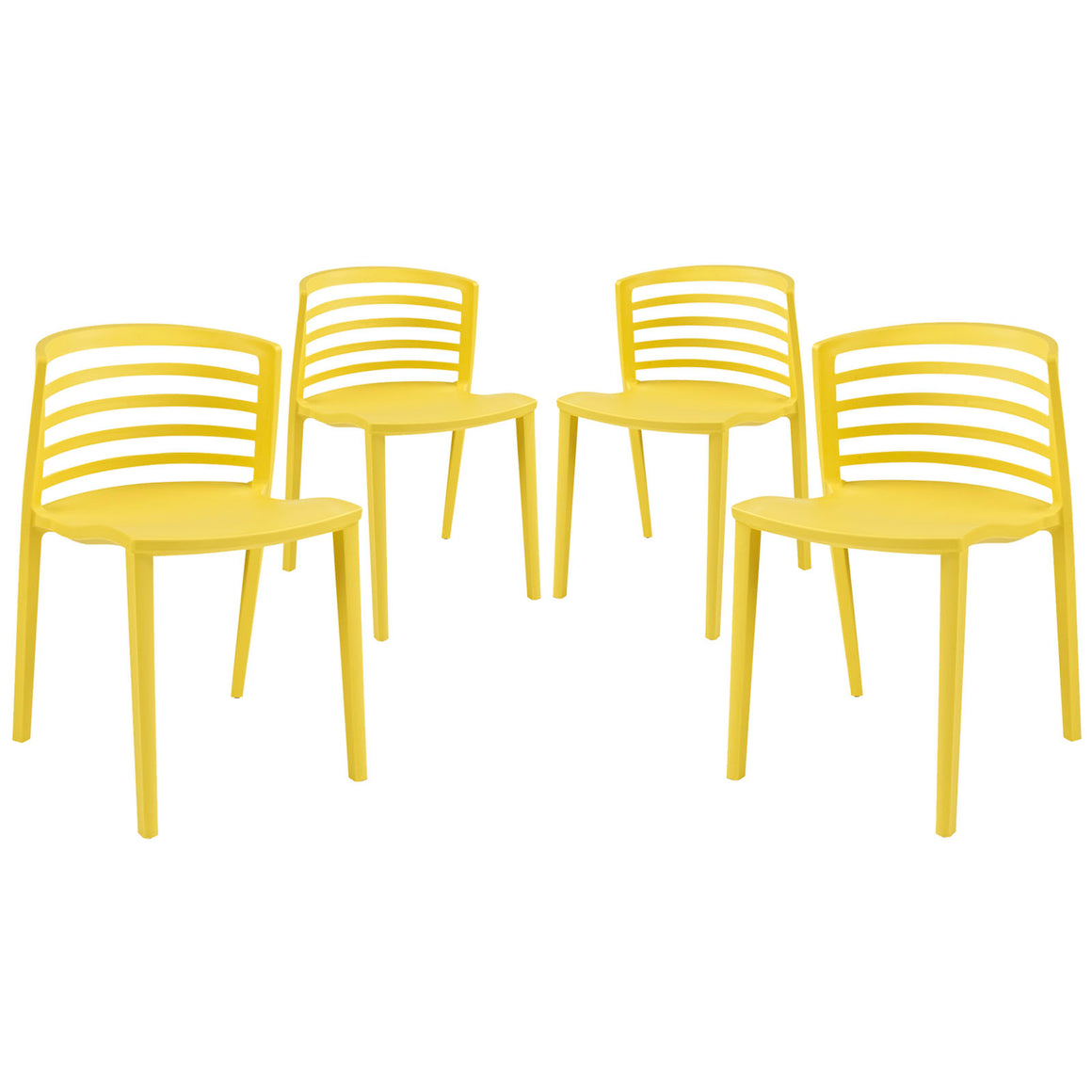 Curvy Dining Chairs Set of 4