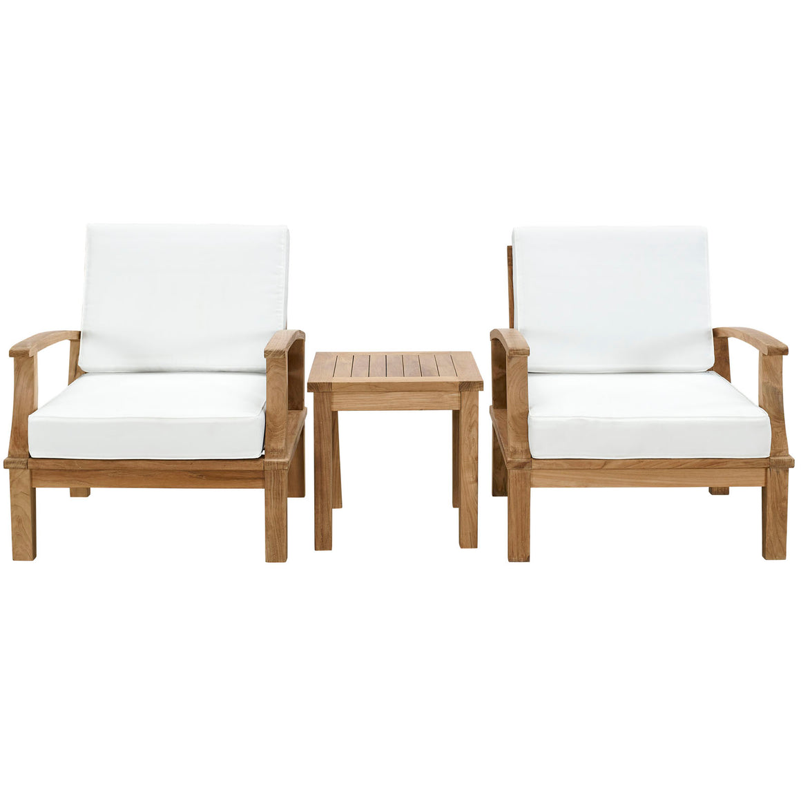 Marina  3 Piece Outdoor Patio Teak Set In Natural