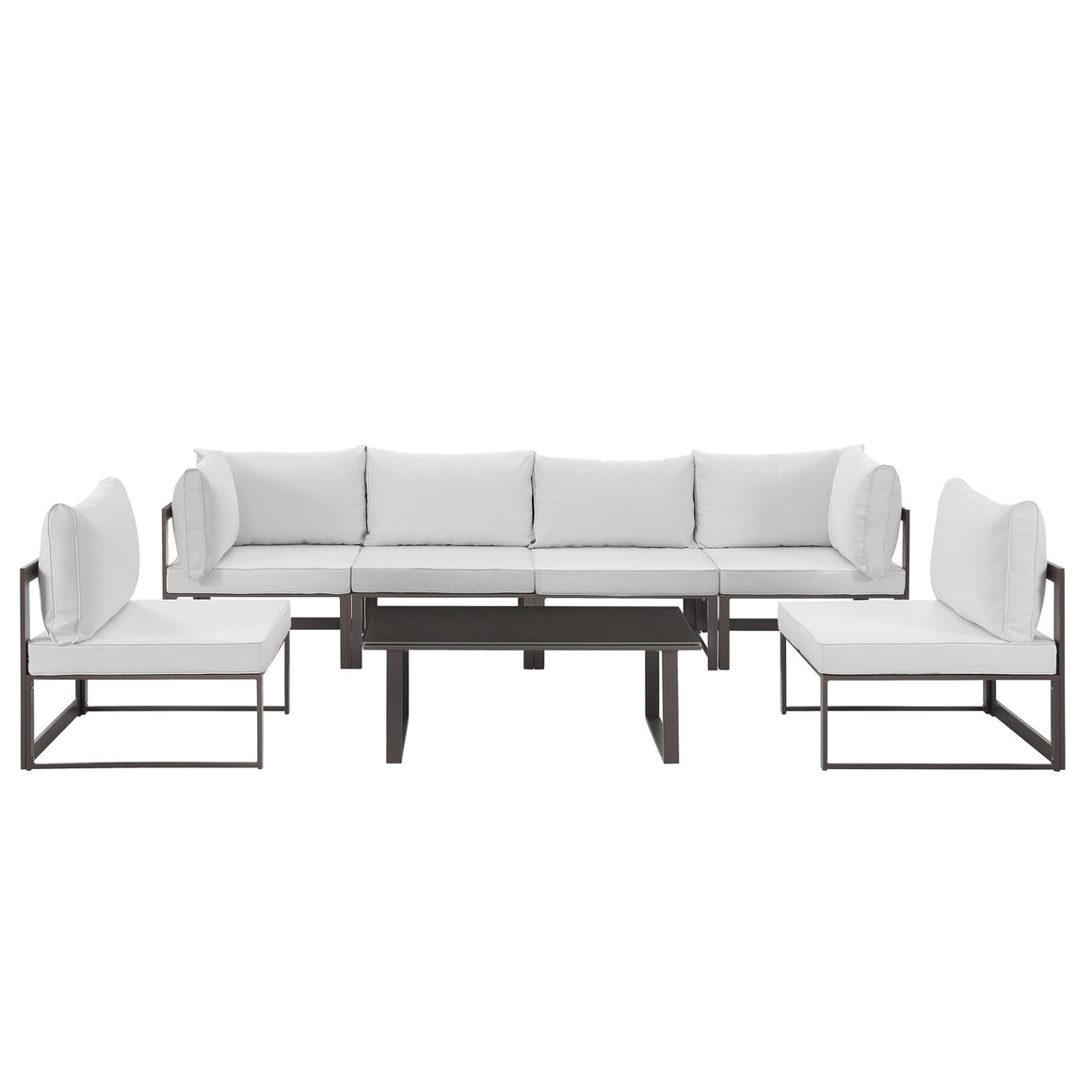 Fortuna 7 Piece Outdoor Patio Sectional  Sofa Set