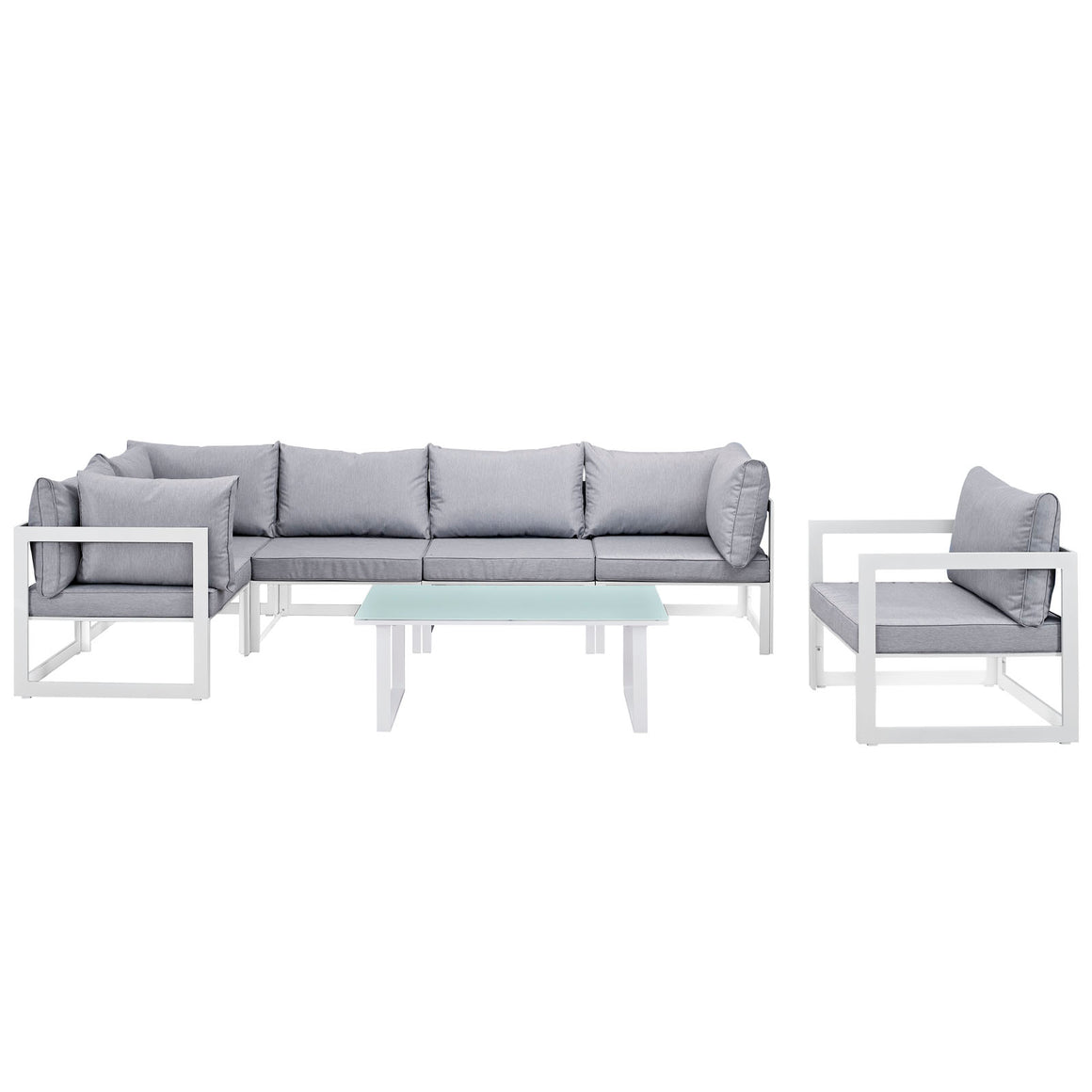 Fortuna  7 Piece Outdoor Patio Sectional Sofa Set