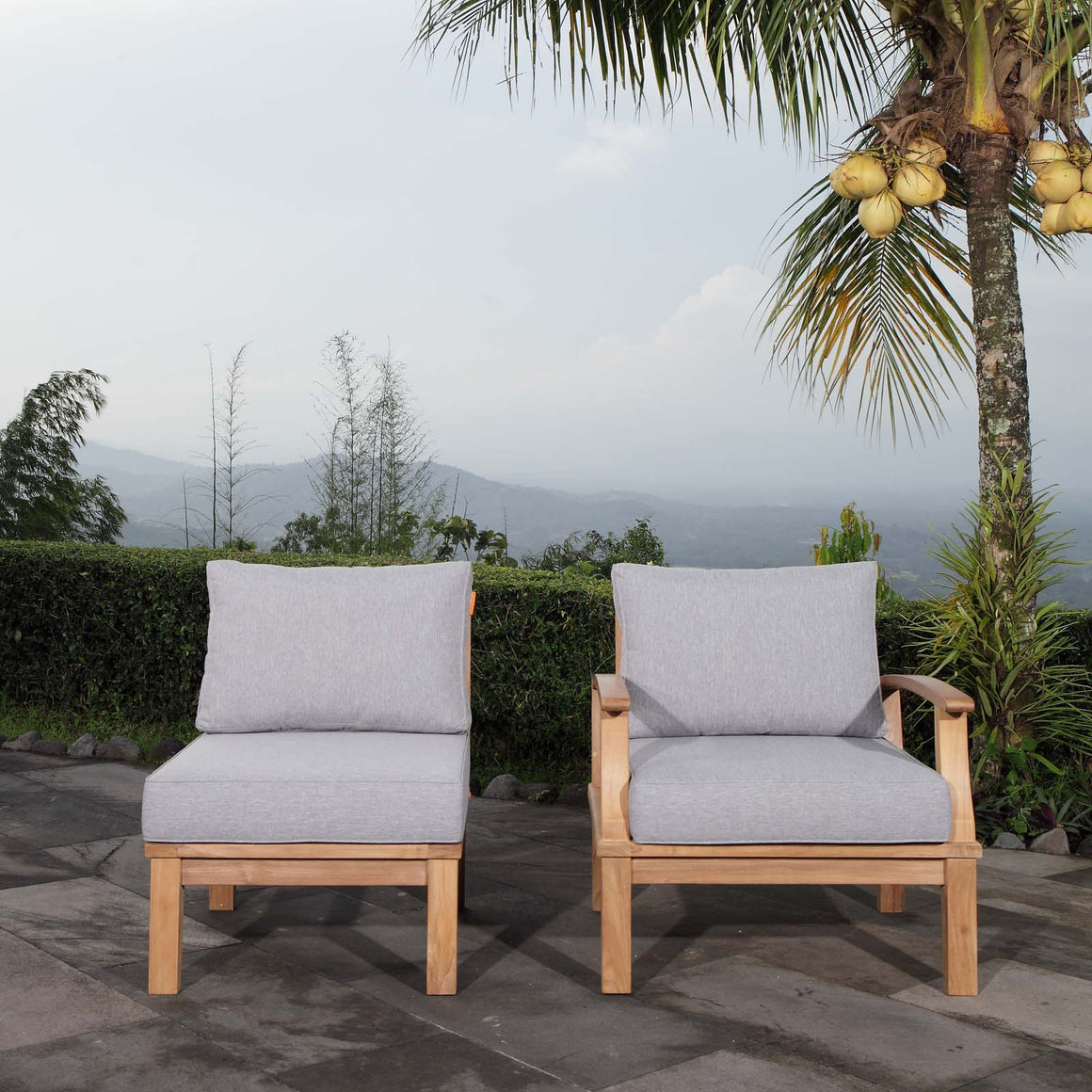 Marina  2 Piece Outdoor Patio Teak Set