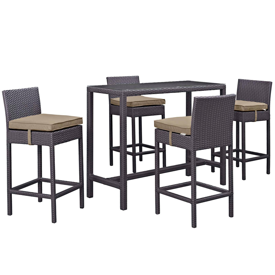 Convene 5 Piece Outdoor Patio  Pub Set